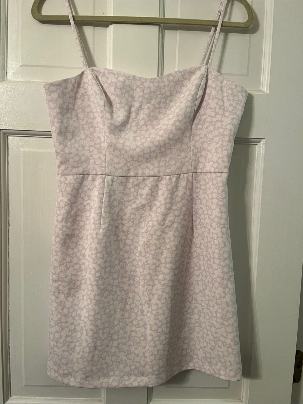 French Connection Lilac and White Mini Dress